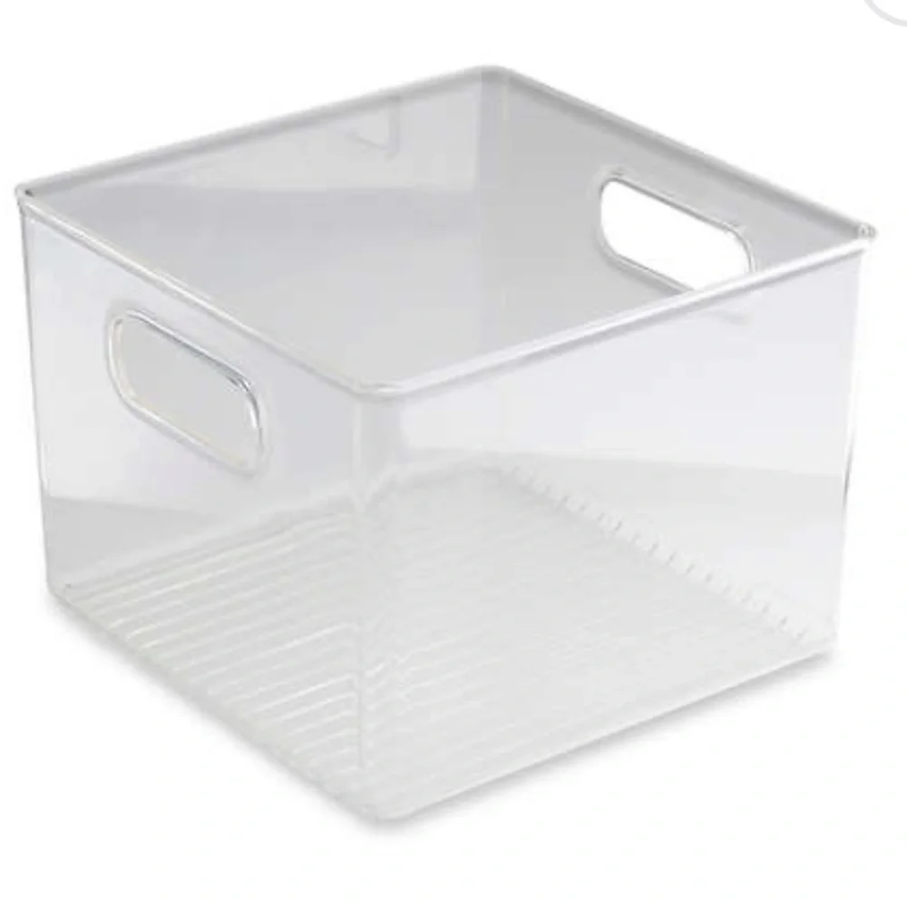 NWT iDesign Plastic Bin Organizer 6-Inch x 6-Inch Storage Bin